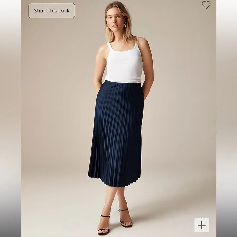J.Crew Gwenyth pleated slip skirt